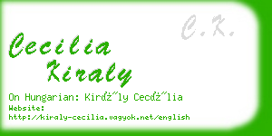 cecilia kiraly business card